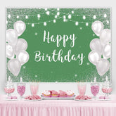 Glänzend Weiss Ballon Bokeh Glücklich Geburtstag Foto Hintergrund